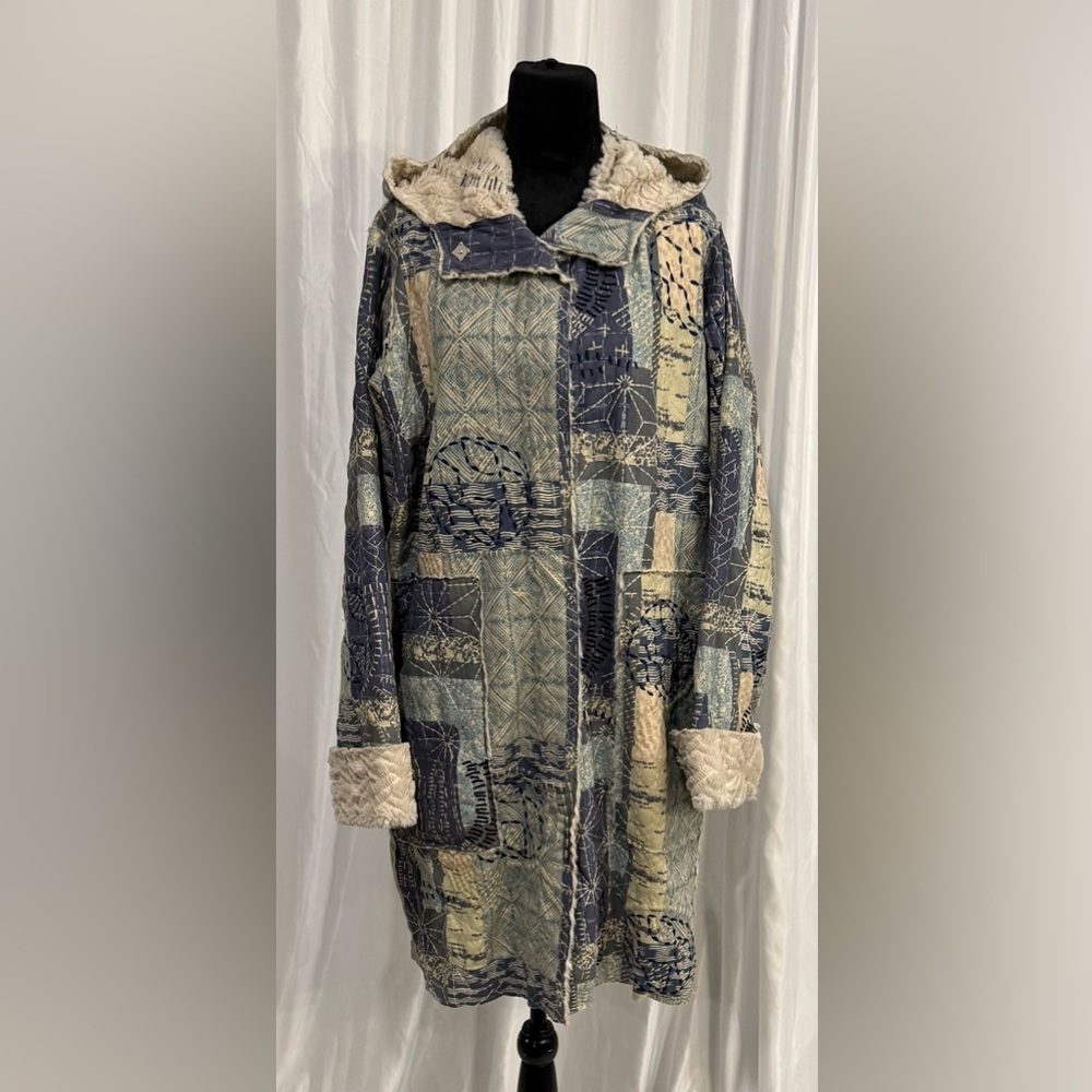 Johnny Was Patchwork Hooded Coat - image 1